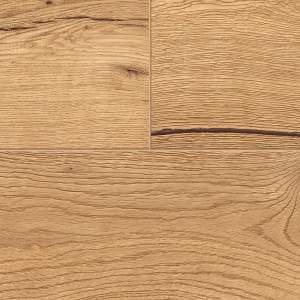 Világos tölgy hatású SPC padló közeli részlet, részletgazdag erezettel és természetes repedésmintával