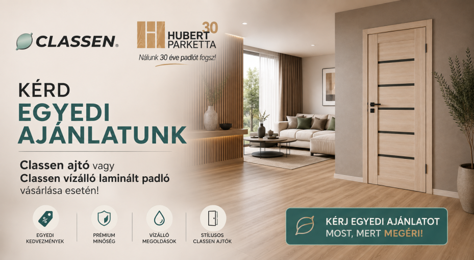 Classen 30 éves akció banner - Hubert Parketta